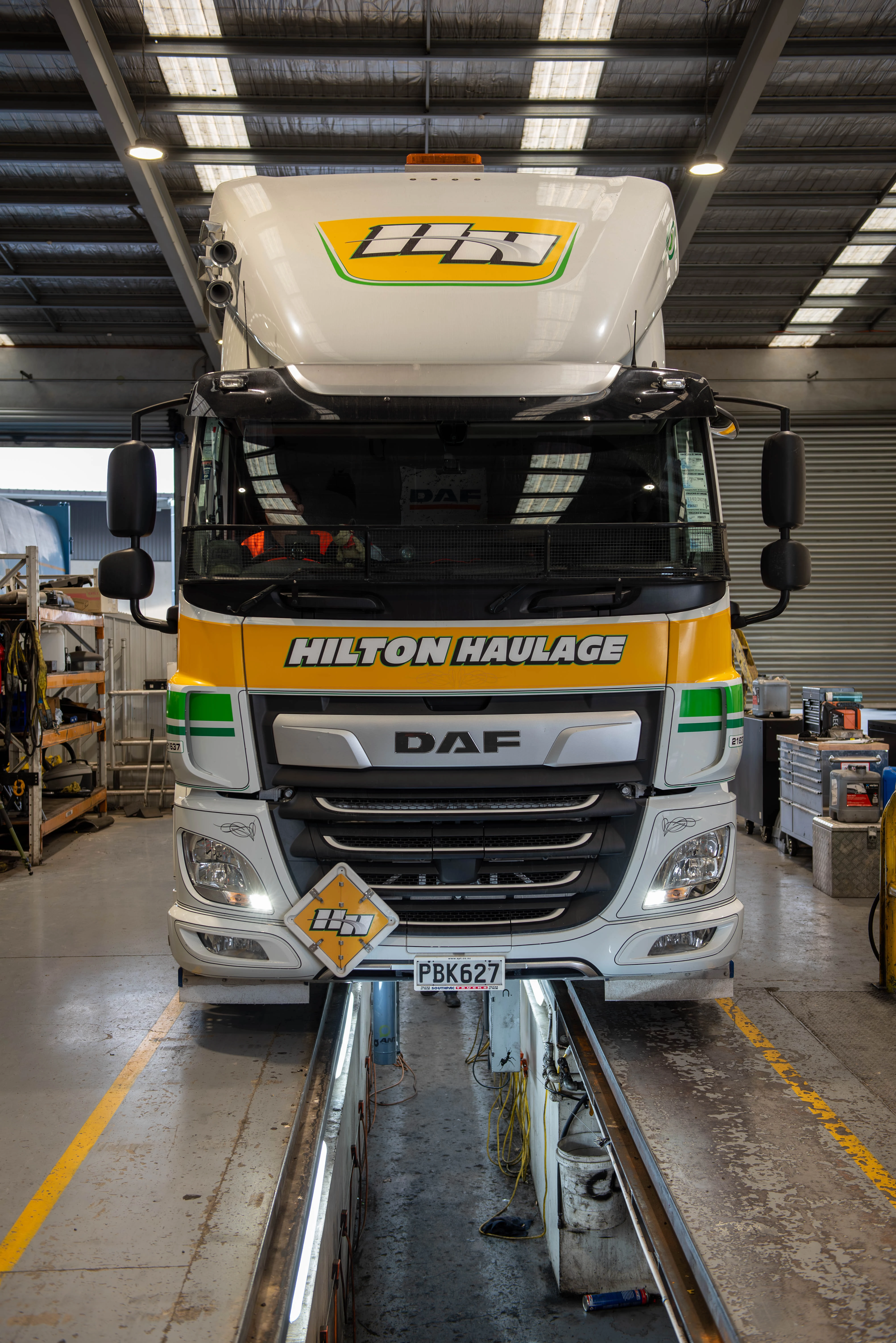 DAF undergoing CoF inspection